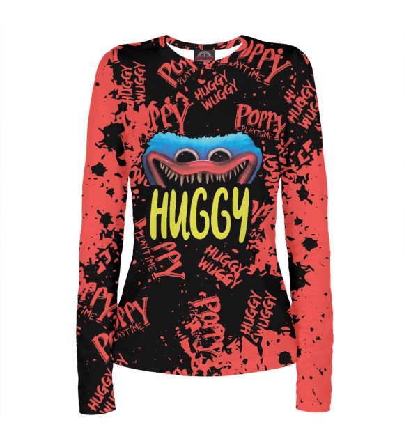 Женский лонгслив с изображением Poppy Playtime цвета Белый