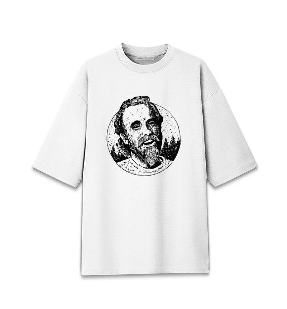 Женская футболка оверсайз с изображением Burzum, Varg Vikernes цвета Белый