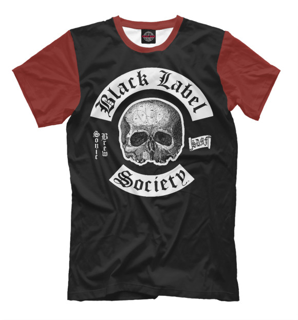 Мужская футболка с изображением Black label society цвета Белый