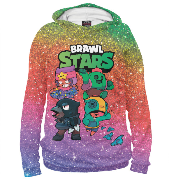 Женское худи с изображением BRAWL STARS цвета Белый