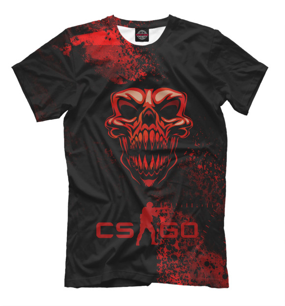 Мужская футболка с изображением CS GO Monster цвета Белый