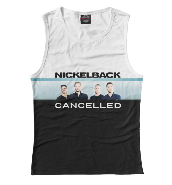 Майка для девочки с притом Nickelback цвета Белый Майка для девочки с изображением Nickelback цвета Белый