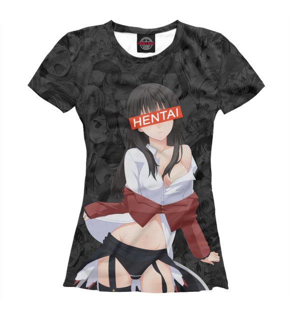 Футболка для девочек с изображением Hentai цвета Белый