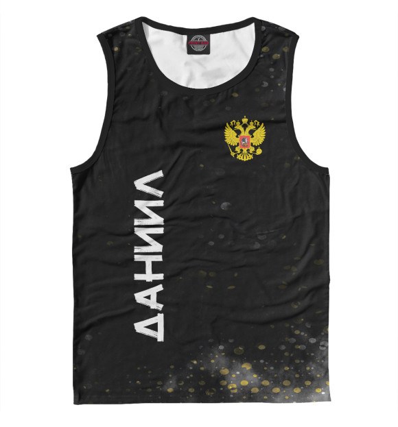 Мужская майка с изображением Россия даниил цвета Белый