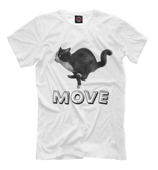 Мужская футболка Move cat