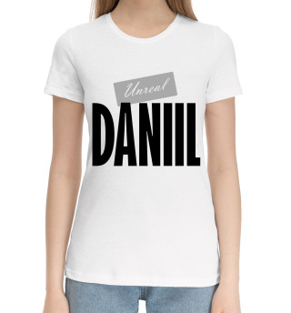 Хлопковая футболка для девочек Нереальный Даниил