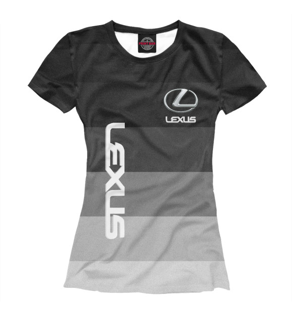 Женская футболка с изображением Lexus Лексус цвета Белый