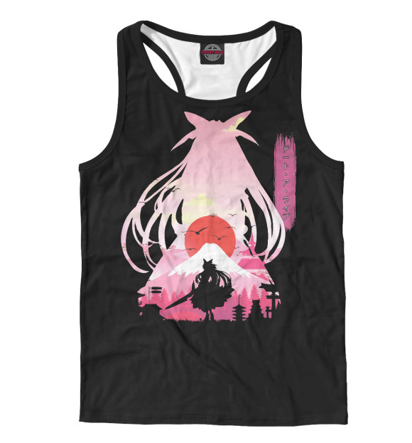 Мужская майка-борцовка с изображением Рандеву с жизнью цвета Белый