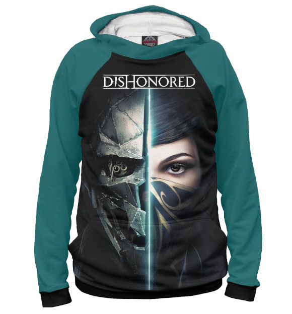 Женское худи с изображением Dishonored цвета Белый