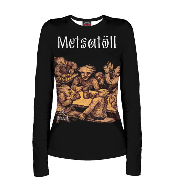 Женский лонгслив с изображением Metsatoll цвета Белый