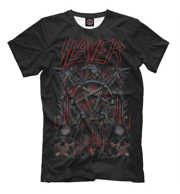 Футболка для мальчиков с изображением Slayer цвета Белый