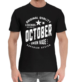 Хлопковая футболка для мальчиков Legends are rorn in October