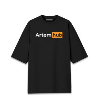 Женская футболка оверсайз Artem / Hub