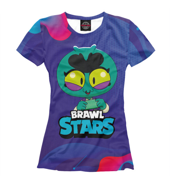 Женская футболка с изображением EVE ЕВА BRAWL STARS цвета Белый