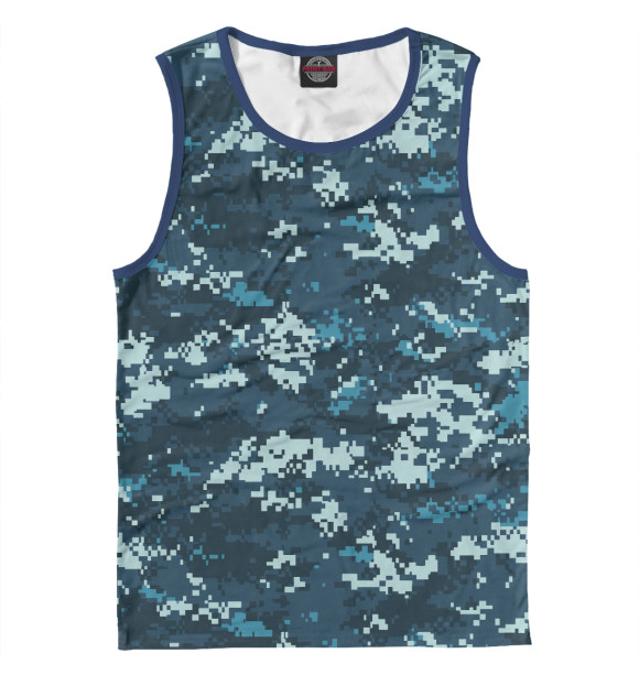Майка для мальчика с изображением Камуфляж цвета Белый