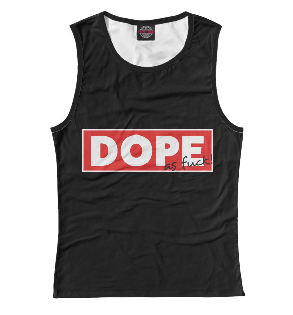 Майка для девочки с изображением Dope цвета Белый