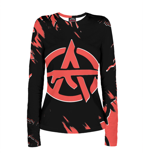 Женский лонгслив с изображением Гражданская Оборона цвета Белый