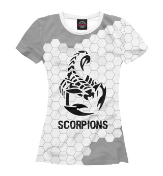 Футболка для девочек Scorpions Glitch Light (мелкие соты)