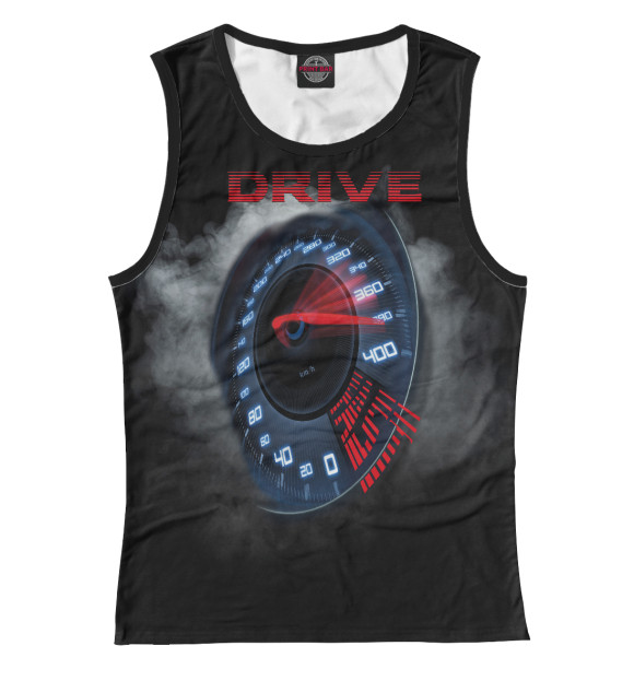Майка для девочки с изображением Drive Fast Racing цвета Белый