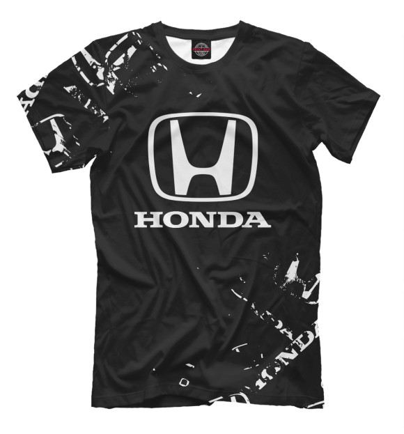 Мужская футболка с изображением Honda цвета Белый