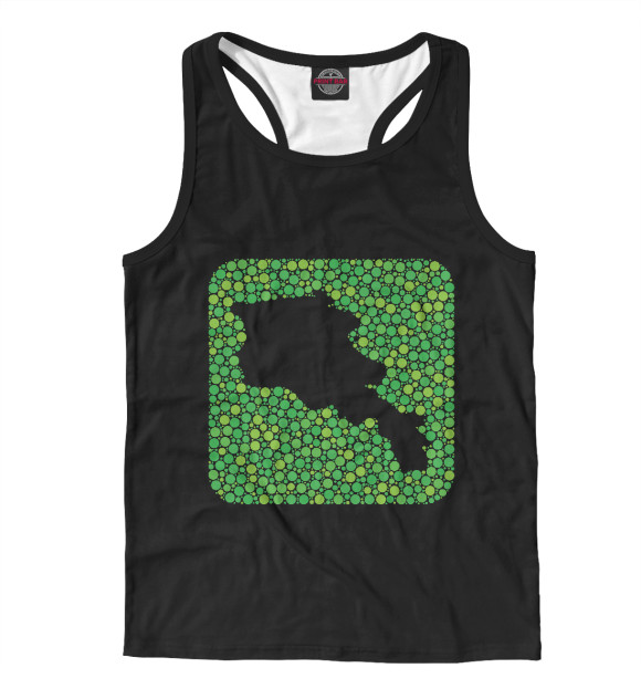 Мужская майка-борцовка с изображением Армения цвета Белый