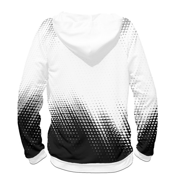 Мужское худи с изображением Денис аниме цвета Белый