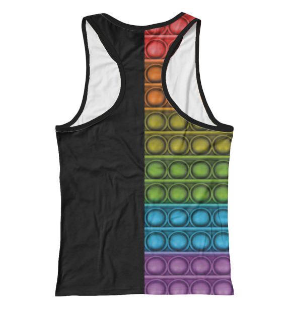 Женская майка-борцовка с изображением Pop it антистресс цвета Белый