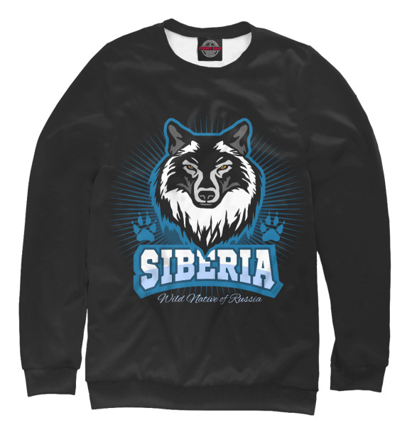 Свитшот для девочек с изображением Siberia цвета Белый