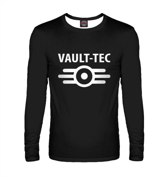 Мужской лонгслив с изображением Vault-Tec цвета Белый