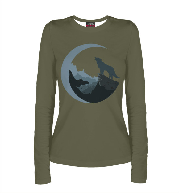 Женский лонгслив с изображением Loneliness цвета Белый