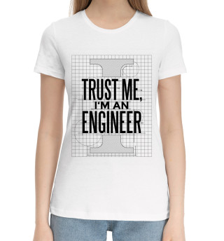 Хлопковая футболка для девочек Инженер