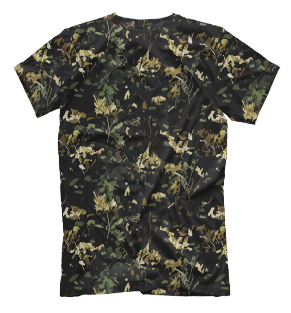 Мужская футболка с изображением Орел солдат цвета Белый