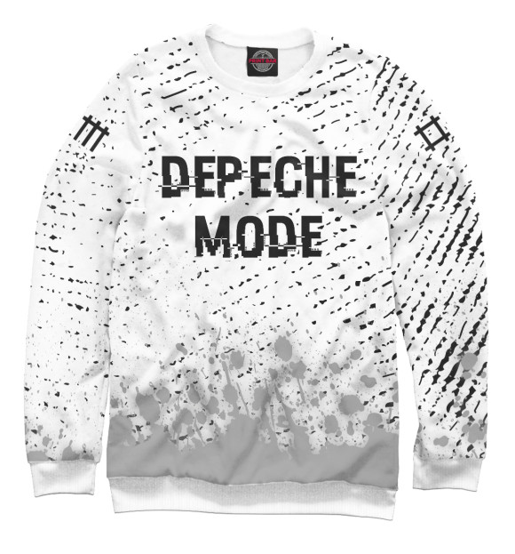 Женский свитшот с изображением Depeche Mode Glitch Light цвета Белый