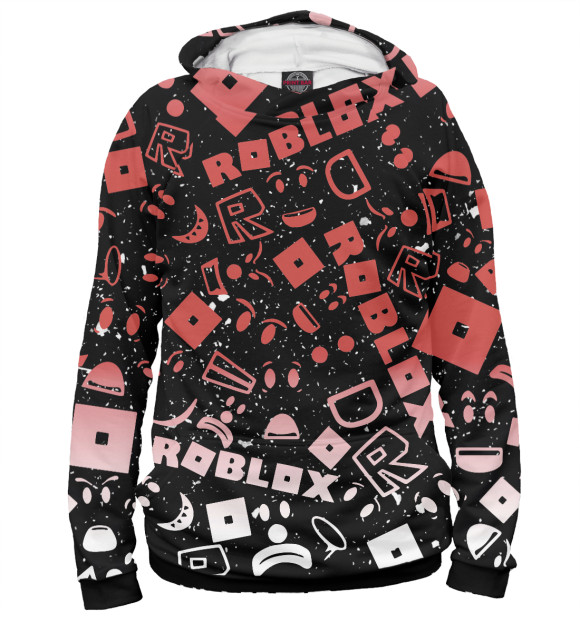 Мужское худи с изображением Roblox цвета Белый