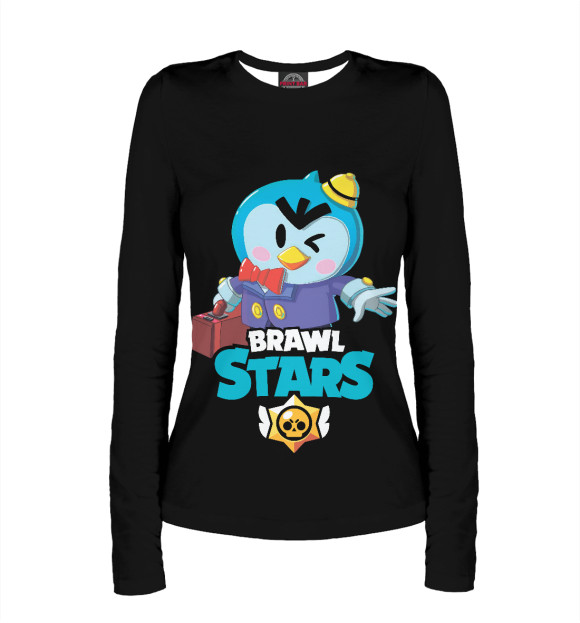 Женский лонгслив с изображением Brawl Stars MR.R цвета Белый