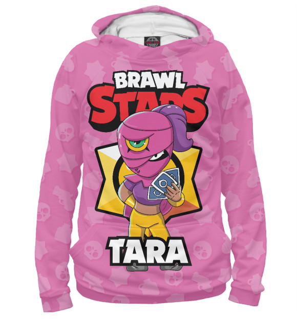 Мужское худи с изображением Brawl stars Tara цвета Белый