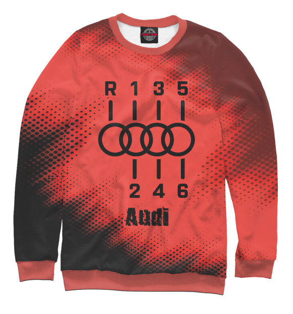 Свитшот для мальчиков с изображением Audi - Коробка | Audi | Абстракция цвета Белый