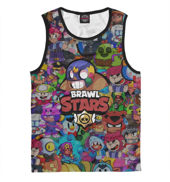 Мужская майка с изображением Brawl Stars:El Primo цвета Белый