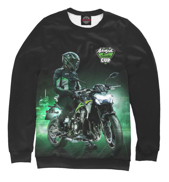 Свитшот для девочек с изображением Kawasaki ninja cup цвета Белый