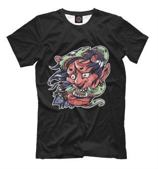 Мужская футболка Oni demon snake