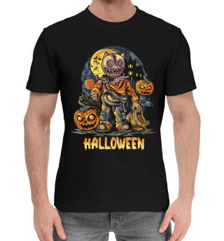 Мужская хлопковая футболка Хэллоуин