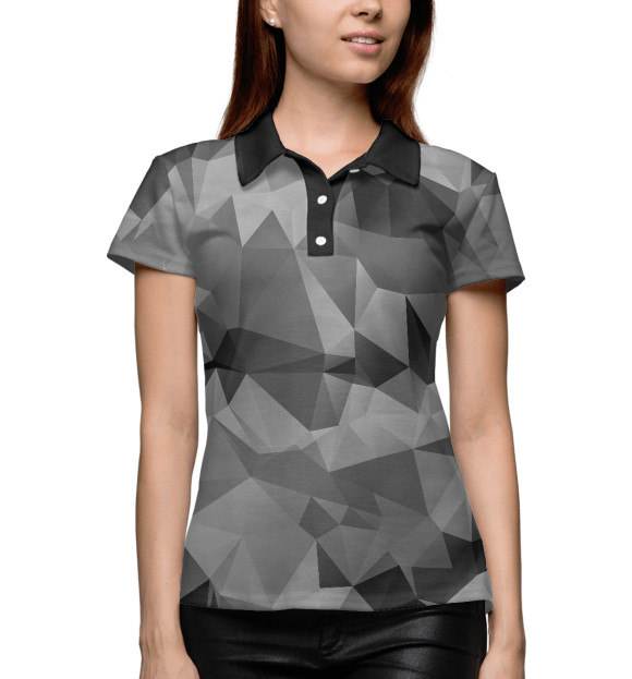 Женское поло с притом Камуфляж цвета Белый Женское поло с изображением Камуфляж цвета Белый