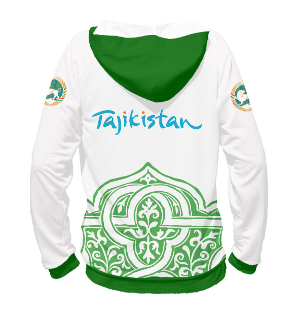 Женское худи с изображением Tajikistan цвета Белый