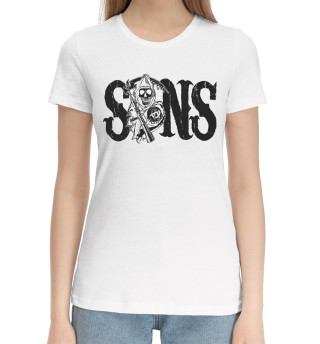 Хлопковая футболка для девочек Sons of Anarchy