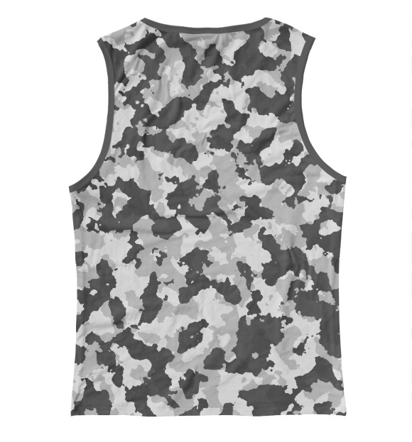 Женская майка с притом Камуфляж светло-серый цвета Белый Женская майка с изображением Камуфляж светло-серый цвета Белый