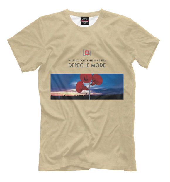 Мужская футболка с изображением Depeche Mode цвета Белый