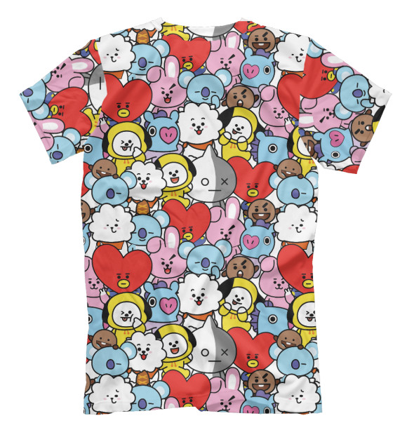 Мужская футболка с изображением BT21/BTS цвета Белый