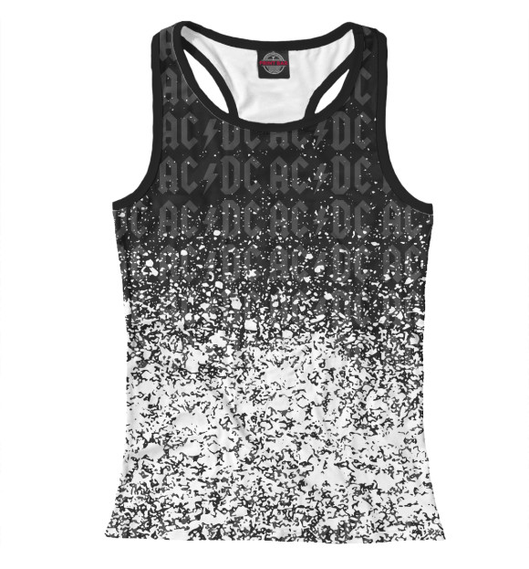 Женская майка-борцовка с изображением AC/DC цвета Белый