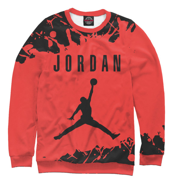 Женский свитшот с изображением Air Jordan (Аир Джордан) цвета Белый
