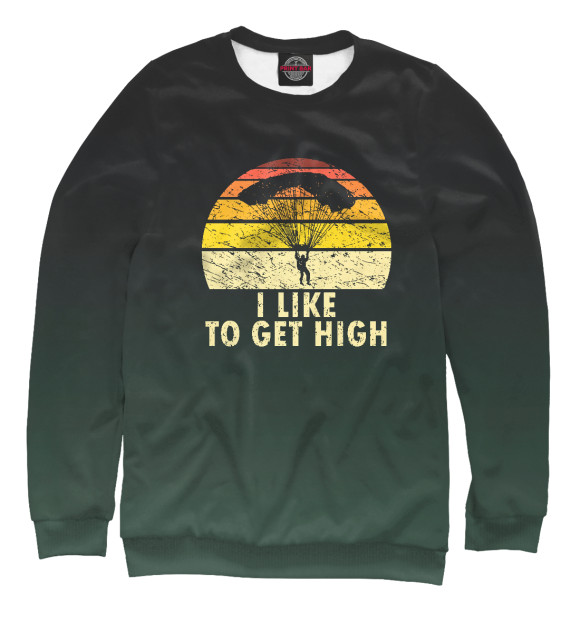 Свитшот для мальчиков с изображением I Like To Get High цвета Белый